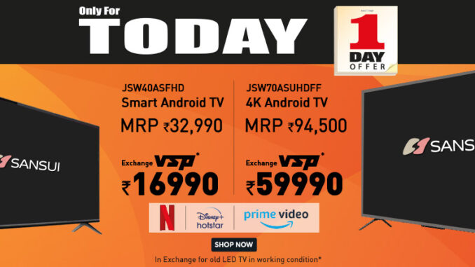 40 inch & 70 inch Sansui Smart Televisions
