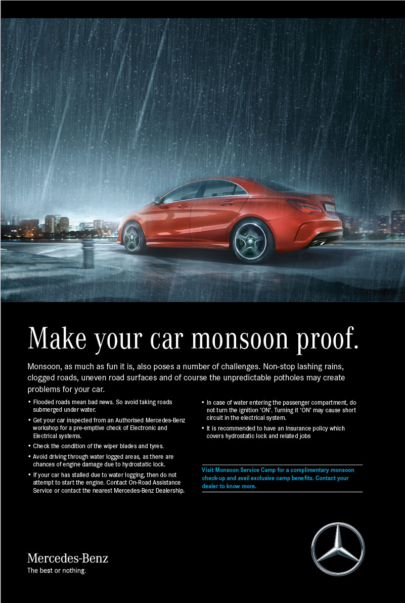 mercedes car photos Monsoon campaign