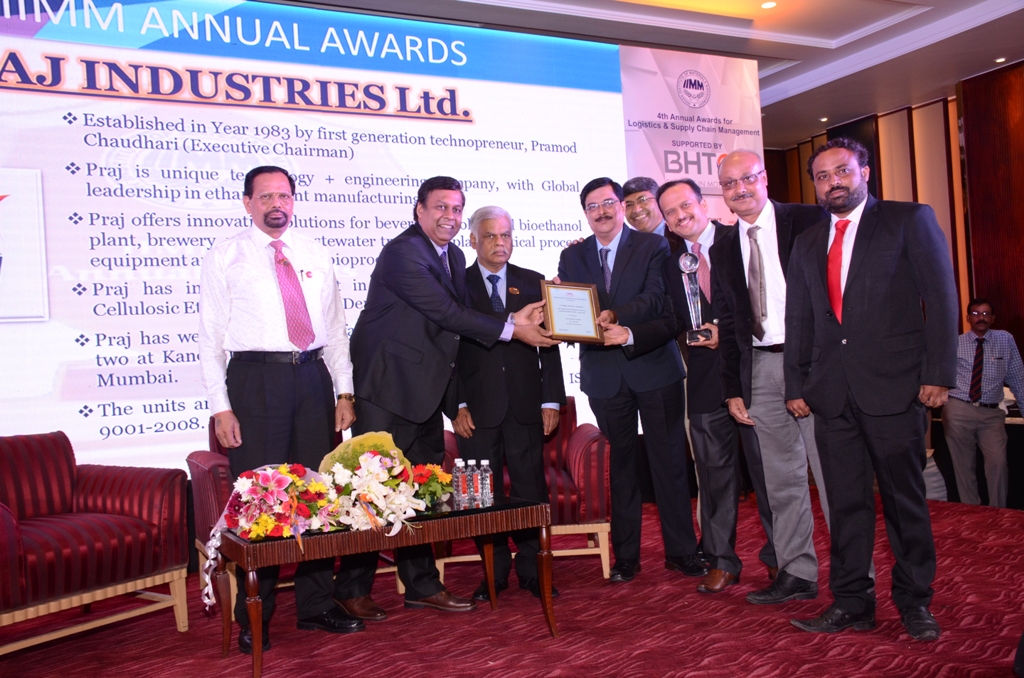 Praj recognised by IIMM for its Supply Chain Management Practices