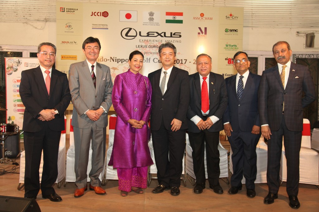 Rahul Sharma Founder Indo - Nippon Golf Cup 2018 with the patrons