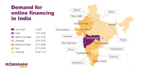 Residents of Maharashtra and Chandigarh use online loans most often