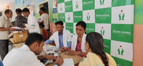 Mega Health Camp’ offered Free Medical Services to over 550 people in Jind- organized by Fortis Memorial Research Institute, Gurugram