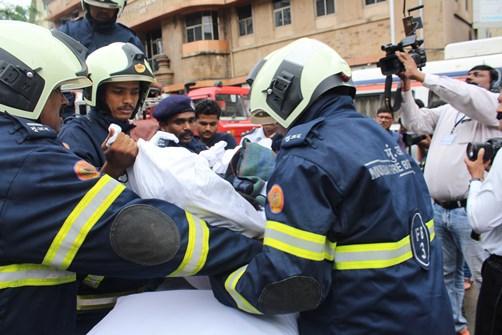 Details of a Special Fire Safety Training Program & Fire Mock Drill Training by Mumbai Fire Brigade-Byculla Head Office