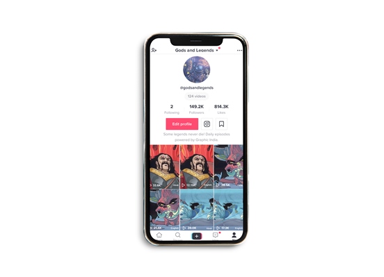 Graphic India Launches tiktok Motion Comics and Garners over 20 Million Views in India!