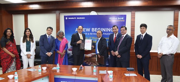 Maruti Suzuki ties-up with Federal Bank for dealer and retail car financing.