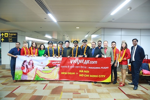 Vietjet officially launches two direct routes linking New Delhi with Ho Chi Minh City and Hanoi