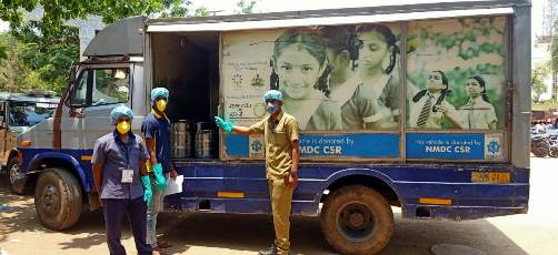 NMDC provides food to 2500 corona warriors everyday under Annadanam initiative of GoI