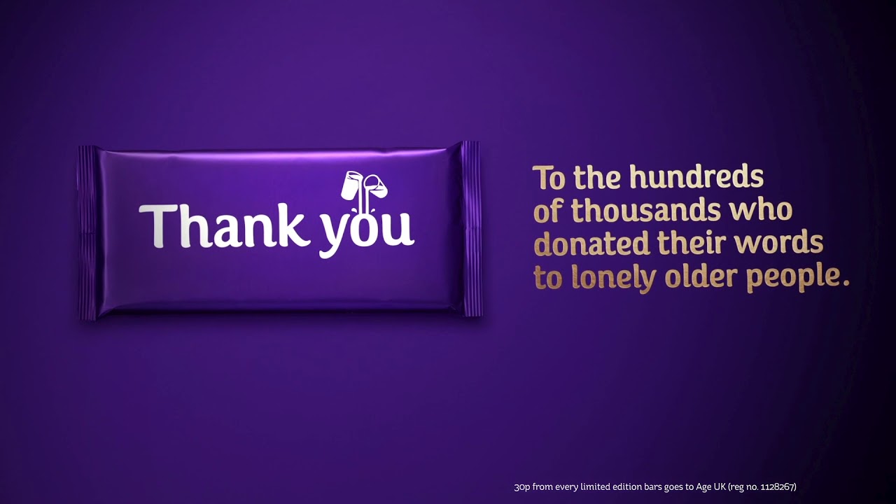 Cadbury Dairy Milk ‘Thank You’ bar