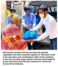 HES Society distributes essentials to daily wagers in the suburbs of Nacharam!