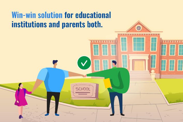 Credin Shiksha offers a 0% EMI solution to cover families' educational expenses
