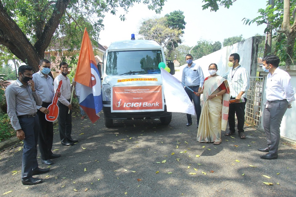 ICICI Foundation donates ambulance to Government Medical College, Thiruvananthapuram