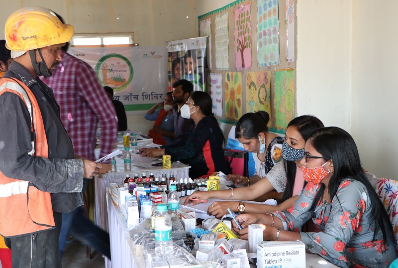 M3M Foundation organizes a freehealth checkup camp for construction workers and their families at Gurugram