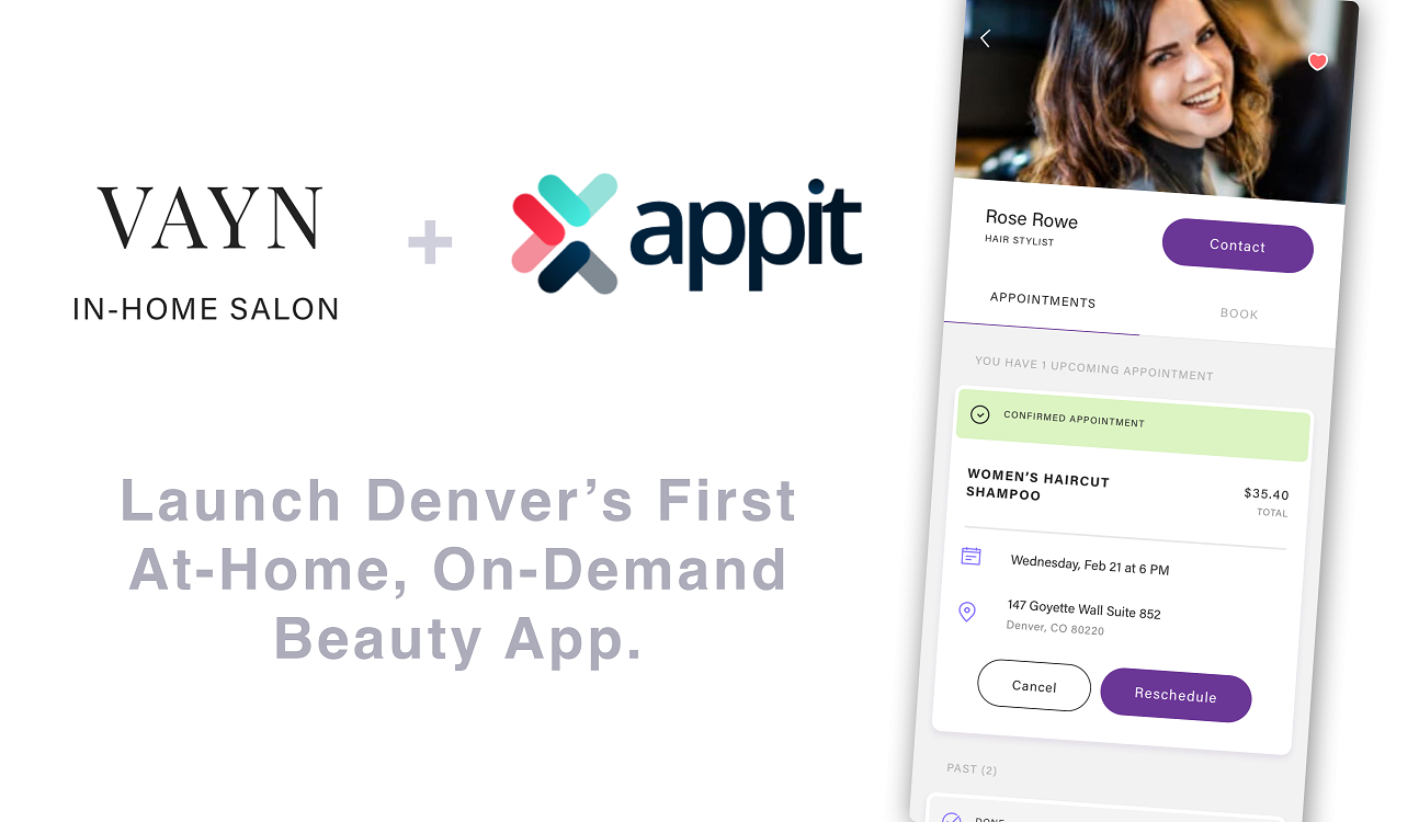 Vayn, Inc. and AppIt Ventures Launch Denver's First At-Home, On-Demand Beauty App