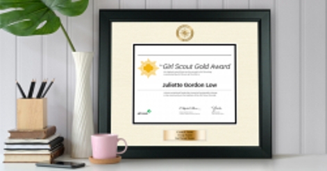 Church Hill Classics® Creates Officially Licensed Girl Scout Gold Award Certificate and Autograph Photo Frames