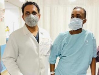 The 22-year-old Somalian patient Mr Liban (right), who underwent South India’s first minimally invasive Day care Total Hip Replacement Surgery at Apollo Health City, Hyderabad, is seen with his treating Doctor Dr Paripati Sharat Kumar, Consultant Orthopedic Surgeon, Apollo Health City