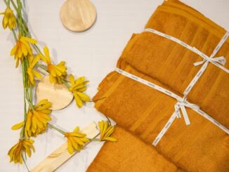 Rust Orange Bamboo Cotton Bath Towel