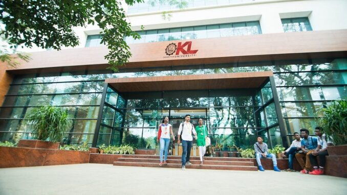 Students of KL Deemed to be University at the University Campus