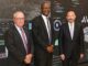 AVEVA Chairman Philip Aiken and CEO Peter Herweck with Kwasi Kwarteng, UK Secretary of State for Business, Energy & Industrial Strategy