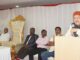 Indresh Kumar, National Executive Committee Member of RSS seen addressing the gathering at launch of SC, ST Rashtriya Manch at Naisha Banquets Gachibowli-pic 2