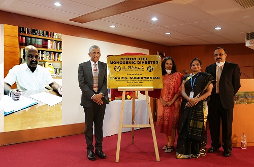 ‘Centre For Monogenic Diabetes’ Inaugurated at Dr. Mohan’s Diabetes Specialties Centre