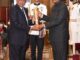 Mr Venu Srinivasan being conferred with the Padma Bhushan award (1)