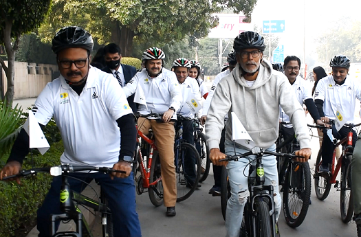 Shri Milind Soman culminates 1,000 km long ‘Green Ride’ on bicycle from Mumbai to Delhi to raise awareness against air pollution
