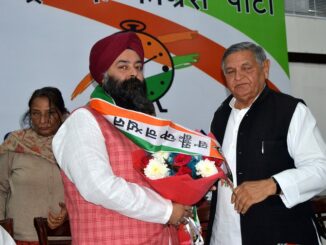 national lok kalyan party president inderpreet singh with ncp delhi president yoganand shashtri