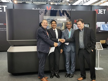 from left: Dror Danai, XJet CBO, TP Jain, Monotech MD, Rajesh Mrithyunjayan, Monotech VP 3D Products & Solutions and Lior Meron, XJet Regional APJ Head