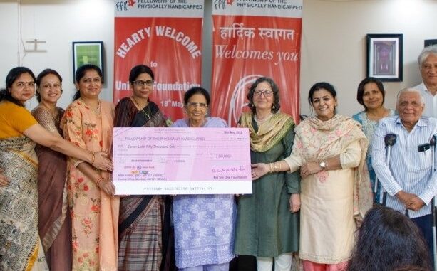 UniOne Foundation Donates Rs.7.50 lacs to Fellowship of the Physically Handicapped