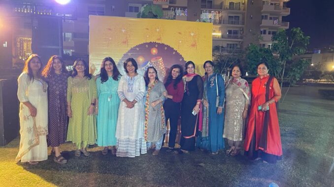 Sushma Group residents celebrates Diwali by adorning the society with Lights and Diyas