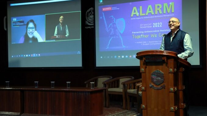 Dr. Bipin Nair, Dean of Life Sciences,Amrita School of Biotechnology, Amrita Vishwa Vidyapeetham speaking at ALARM 2022_1