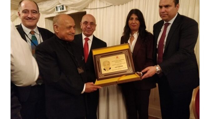 Noted Lawyer, Dr. Lalit Bhasin was honoured with Lifetime Achievement Award at the House of Lords, London