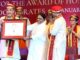 Prof. Pradeep Khosla receiving Honorary Doctorate from Amma at Amrita Vishwa Vidyapeetham