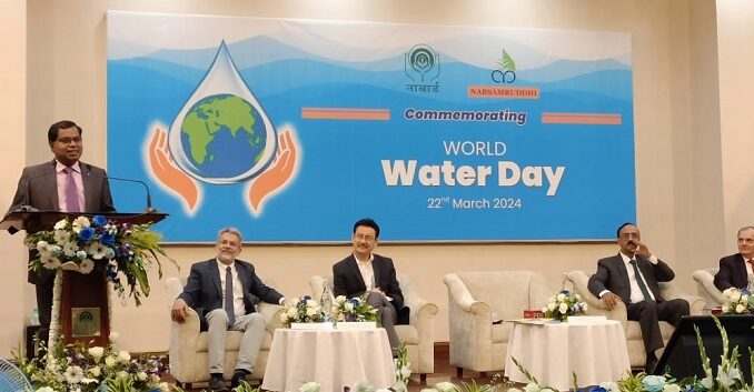 NABARD Chairman Shri Shaji K.V., addressing NABSAMRUDDHI's World Water Day event