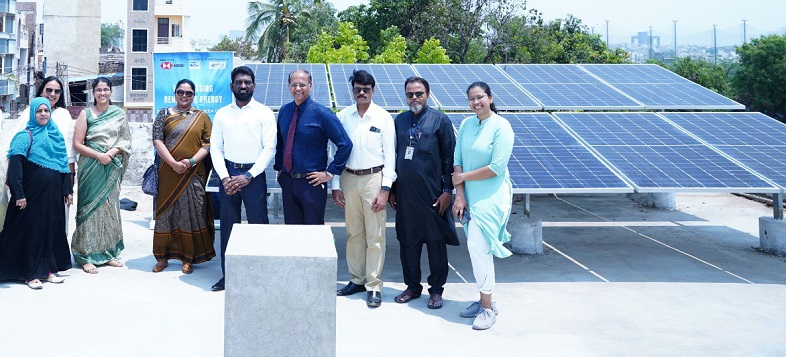 HSBC and United Way of Hyderabad visit the 5kw rooftop solar installation at Government Boys High School_ Second Lancer 2