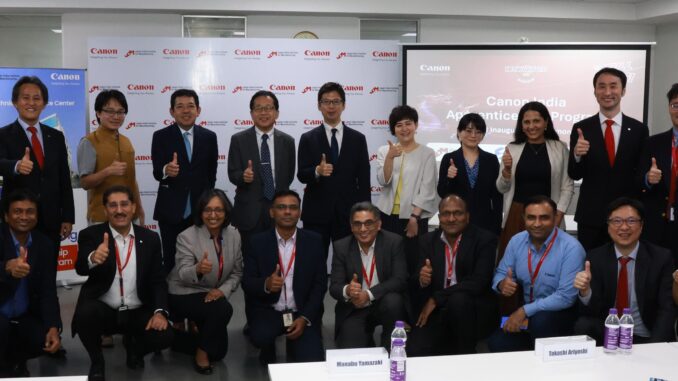 Canon Announcement | Canon India Enhances Its Apprenticeship Training Program Under Skill India Initiative in Collaboration with Japan-India Institute for Manufacturing (JIM)