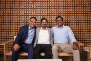 (L-R) Vineet Mehta co-founder & CTO, Sushant Roy - co-founder, CBO & COO, Shashank Avadhani co-founder and CEO.