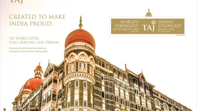 TAJ IS INDIA'S STRONGEST BRAND 2024