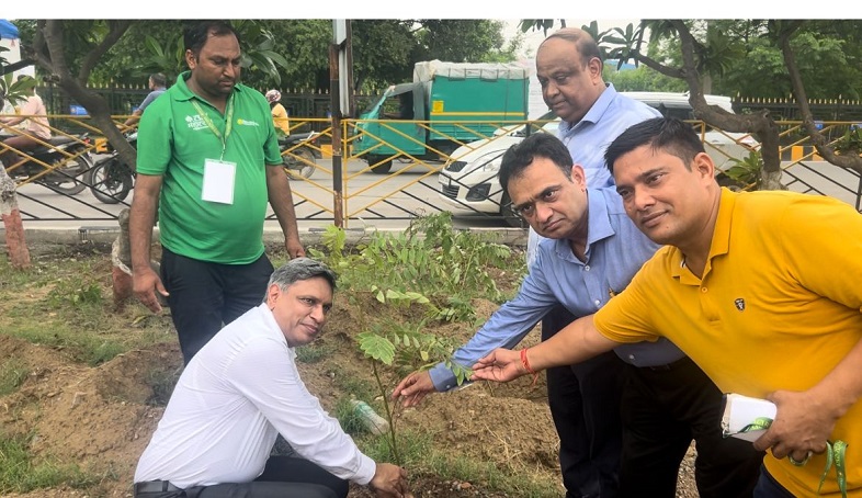 Five thousand saplings planted by Bawana Infra in a day in Bawana Industrial Area