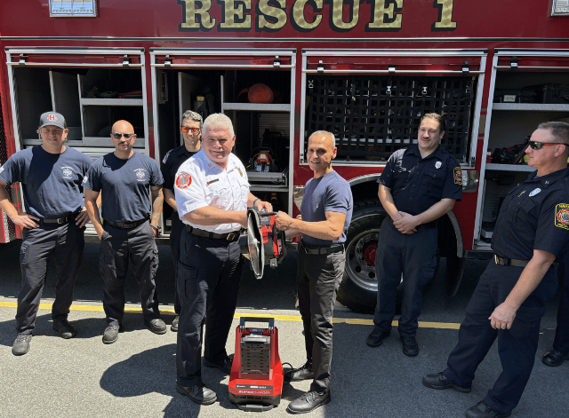 Merrimac Industrial Sales Donates Lifesaving Equipment to Haverhill, Mass. Fire Department