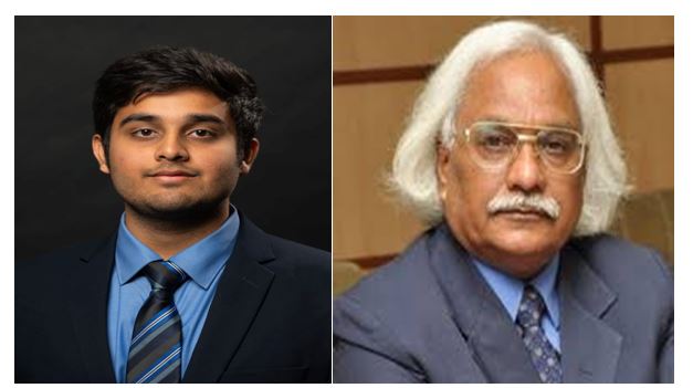 Aadeesh Sharma and Professor PB Sharma