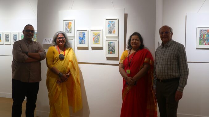 Anuj Prasad and Sandhya Raman, Amita Prasad Sarbhai (Joint Secretary, Ministry of Culture) and Mr. Ajai Chowdhry, Co-founder HCL, Padma Bhushan Awardee and Author