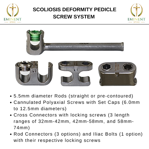 Eminent Spine Scoliosis Deformity Pedicle Screw System Received FDA 510(k) Clearance on August 20, 2024