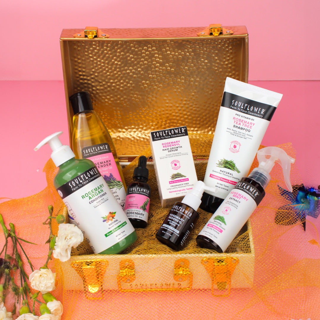 Soulflower Rosemary Gift Hamper for Hair Growth