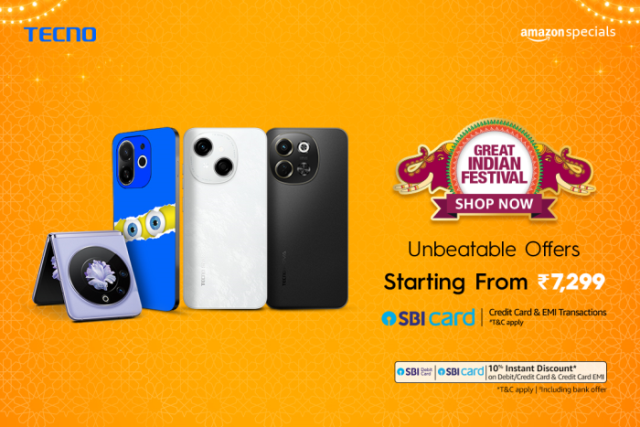 TECNO’s The Great Indian Festival Sale on Amazon