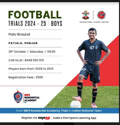 Bhaichung Bhutia Football Schools to Host Residential Academy Trials in Patiala on October 26th