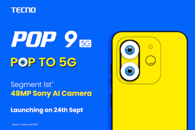 The Super Stylish TECNO POP 9 with a 48MP Sony AI Camera—now up for Grab