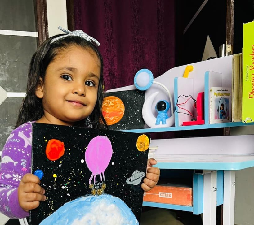 NASA's Space Place Art Challenge: Four-Year-Old Dakshayani from Gurgaon Captures Attention

