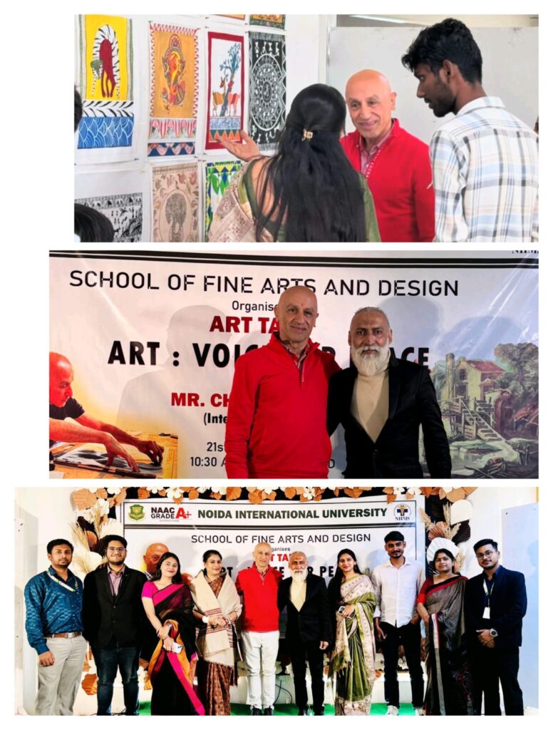 George Mason’s Prof. Chawky Frenn Shares Artistic Insights at Noida International University Art Talk

