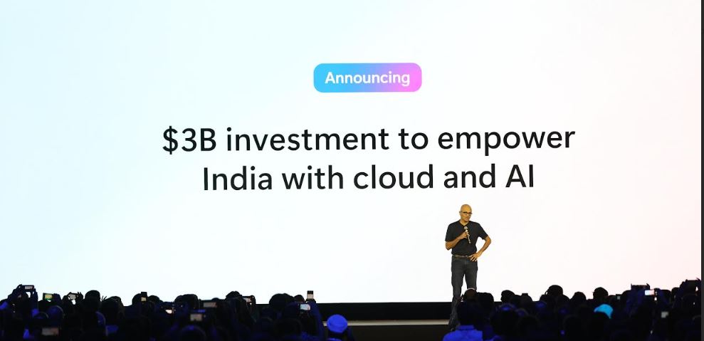 Microsoft to Invest $3 Billion in India’s Cloud and AI Infrastructure Over Two Years